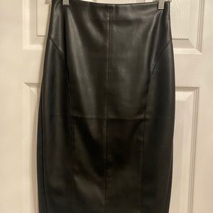 NWOT Express faux leather pencil skirt